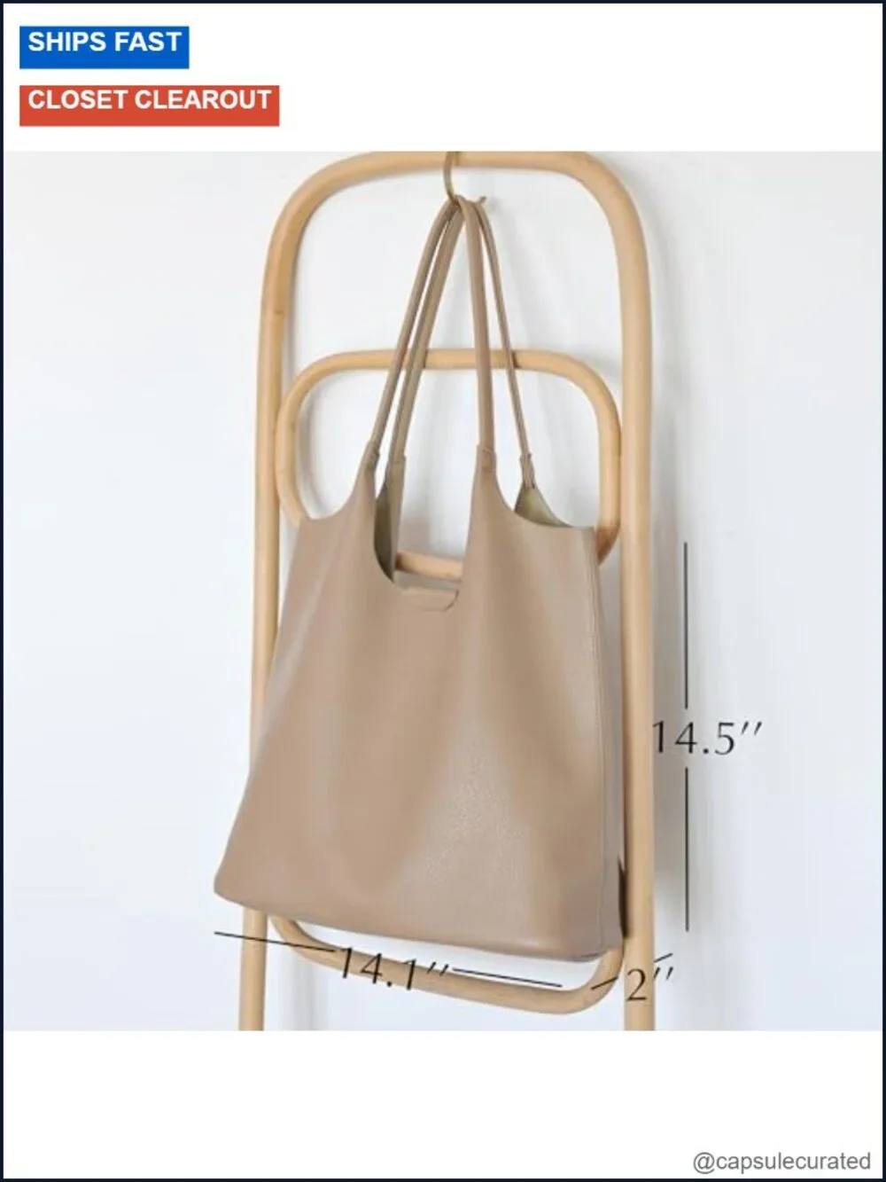 Faux Leather Hobo Tote Bag for Women